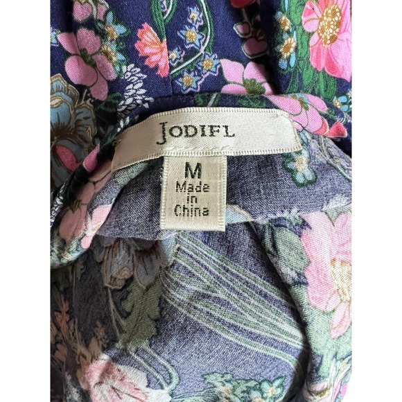 JODIFL women's‎ Floral kimono Cardigan size medium blue - Picture 5 of 5